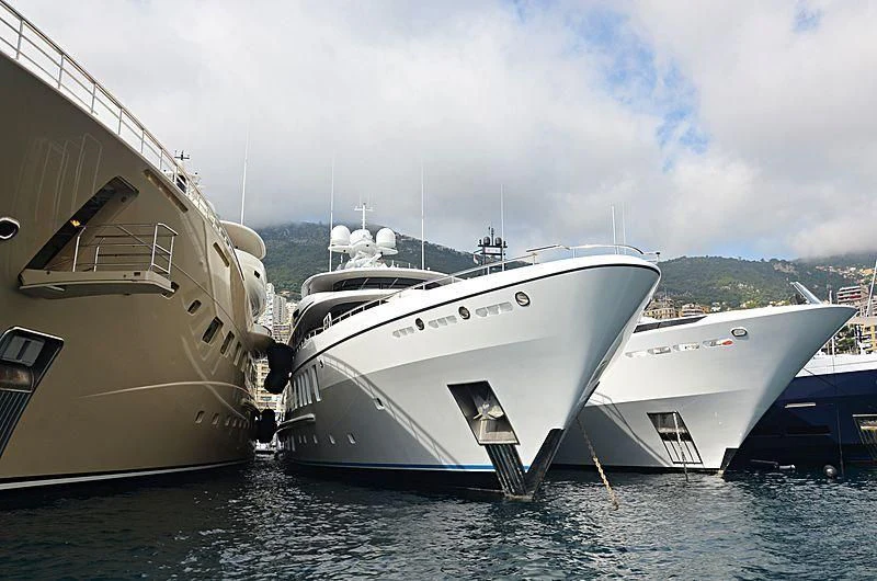 a group of boats in the water aboard PLVS VLTRA Yacht for Sale