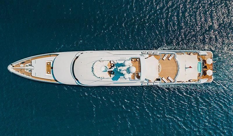 a space ship in space aboard PLVS VLTRA Yacht for Sale