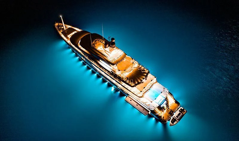 a satellite in space aboard PLVS VLTRA Yacht for Sale