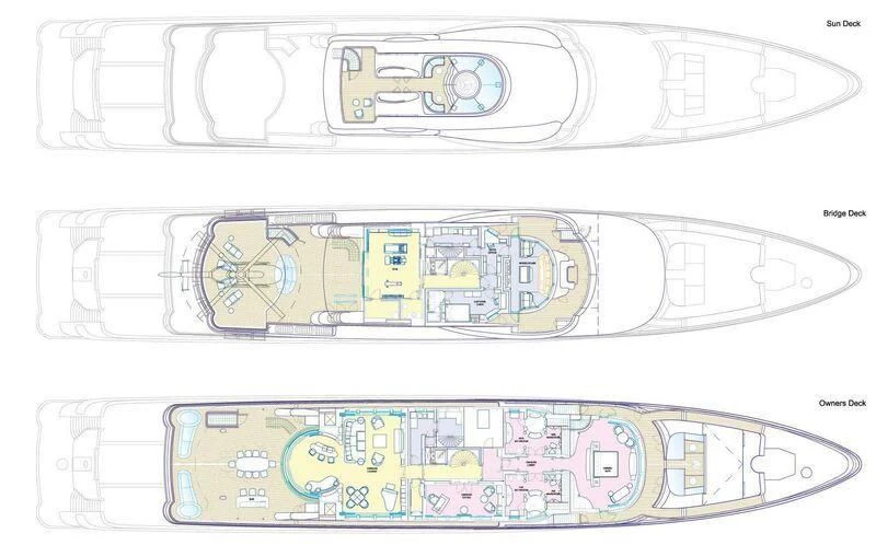 diagram aboard PLVS VLTRA Yacht for Sale