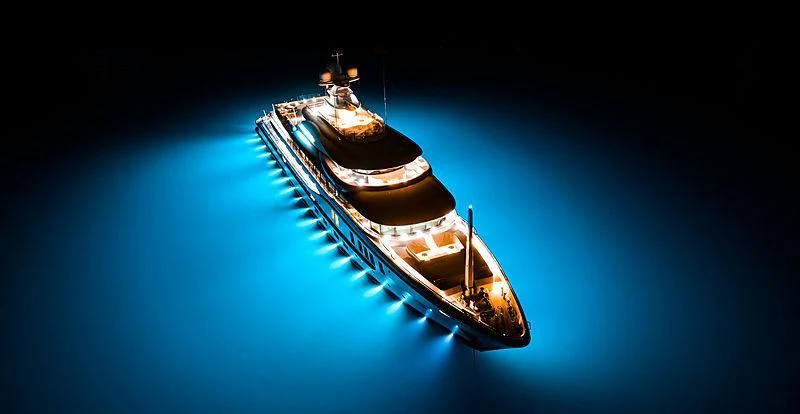 a satellite in space aboard PLVS VLTRA Yacht for Sale
