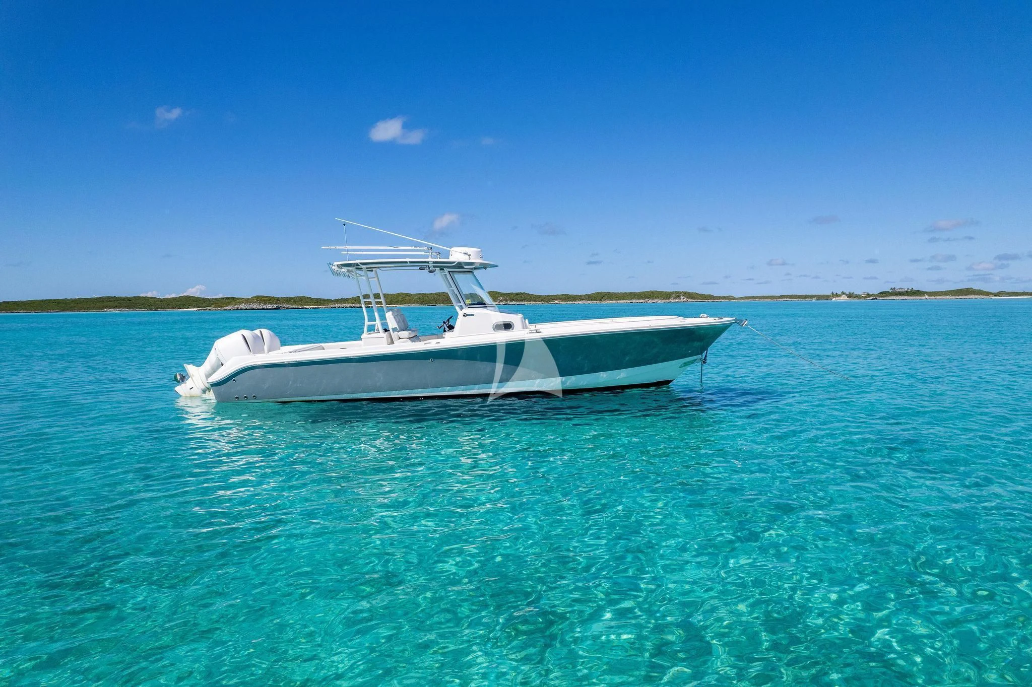 a boat in the water aboard BLACK SHEEP Yacht for Sale