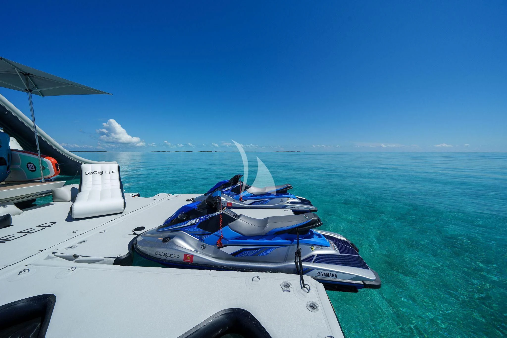 a boat on the water aboard BLACK SHEEP Yacht for Sale