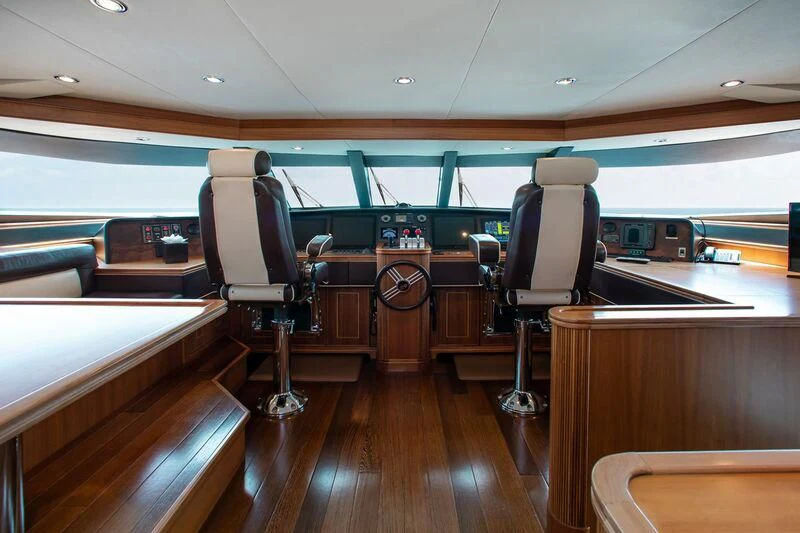 inside of a vehicle aboard BLACK SHEEP Yacht for Sale