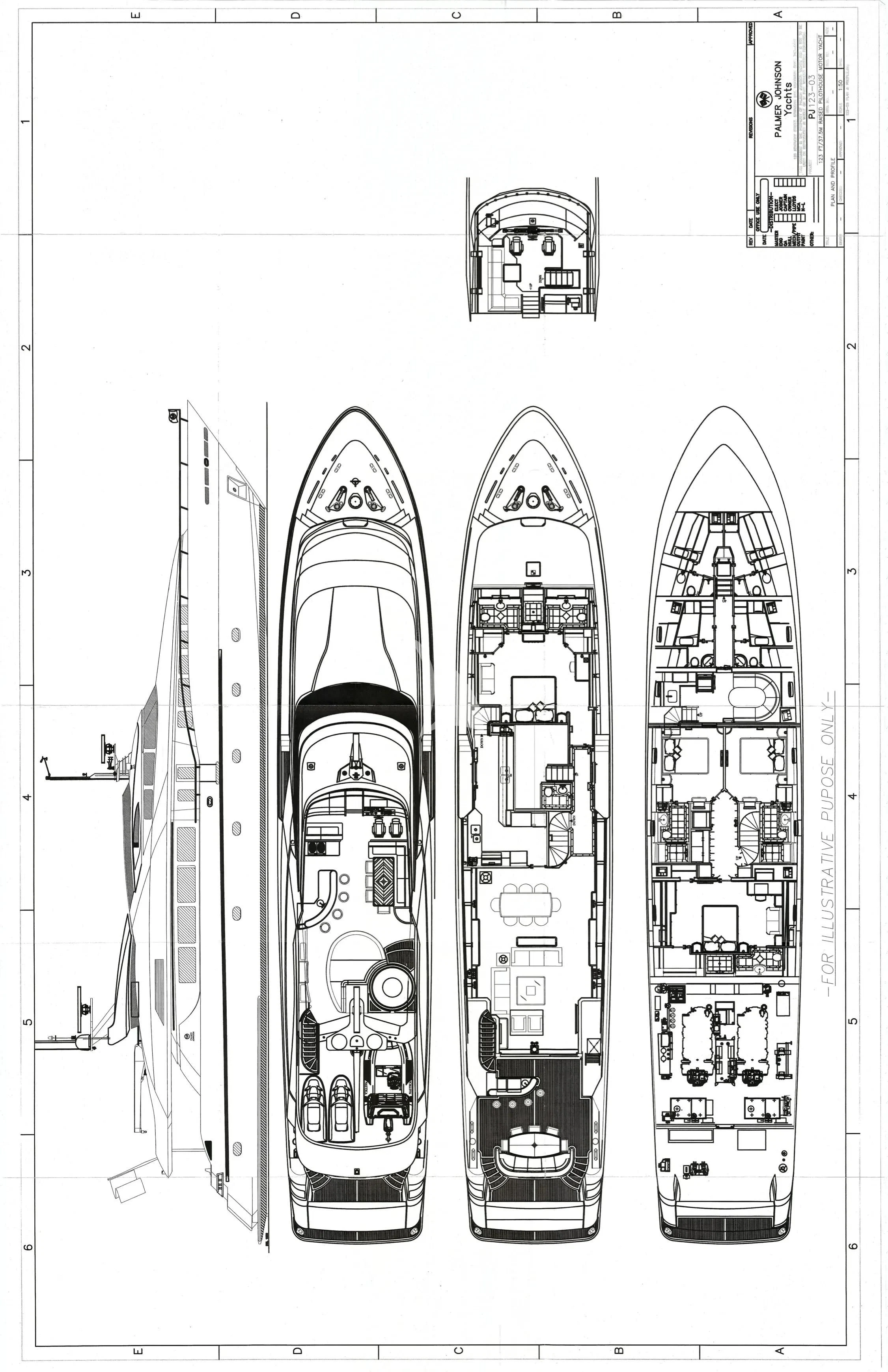 diagram, engineering drawing aboard BLACK SHEEP Yacht for Sale