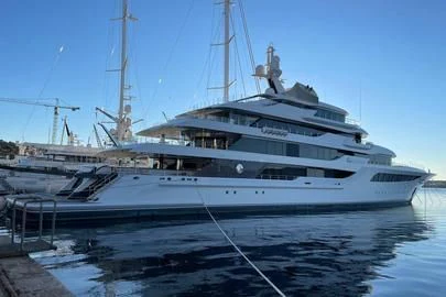 a large white boat aboard ROYAL ROMANCE Yacht for Sale