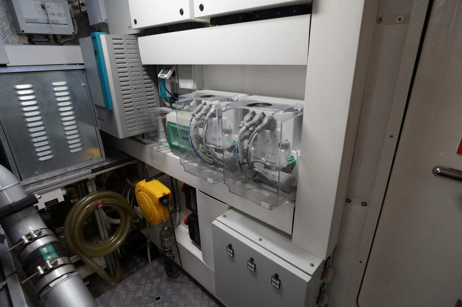 a machine with wires aboard THE OFFICE Yacht for Sale
