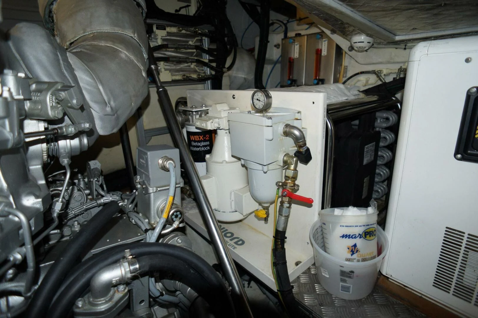 a machine with a bucket aboard THE OFFICE Yacht for Sale