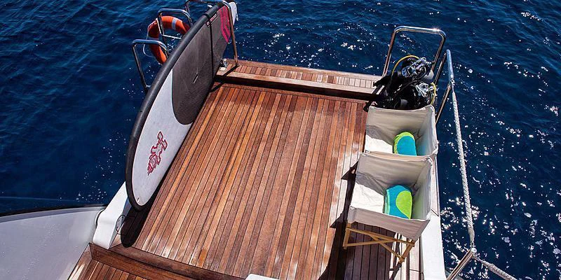 a boat on the water aboard V6 Yacht for Sale