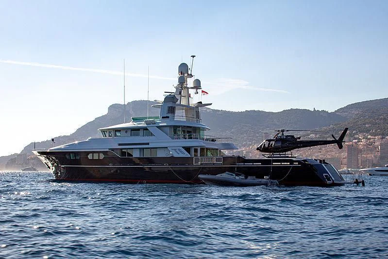 a large boat in the water aboard V6 Yacht for Sale