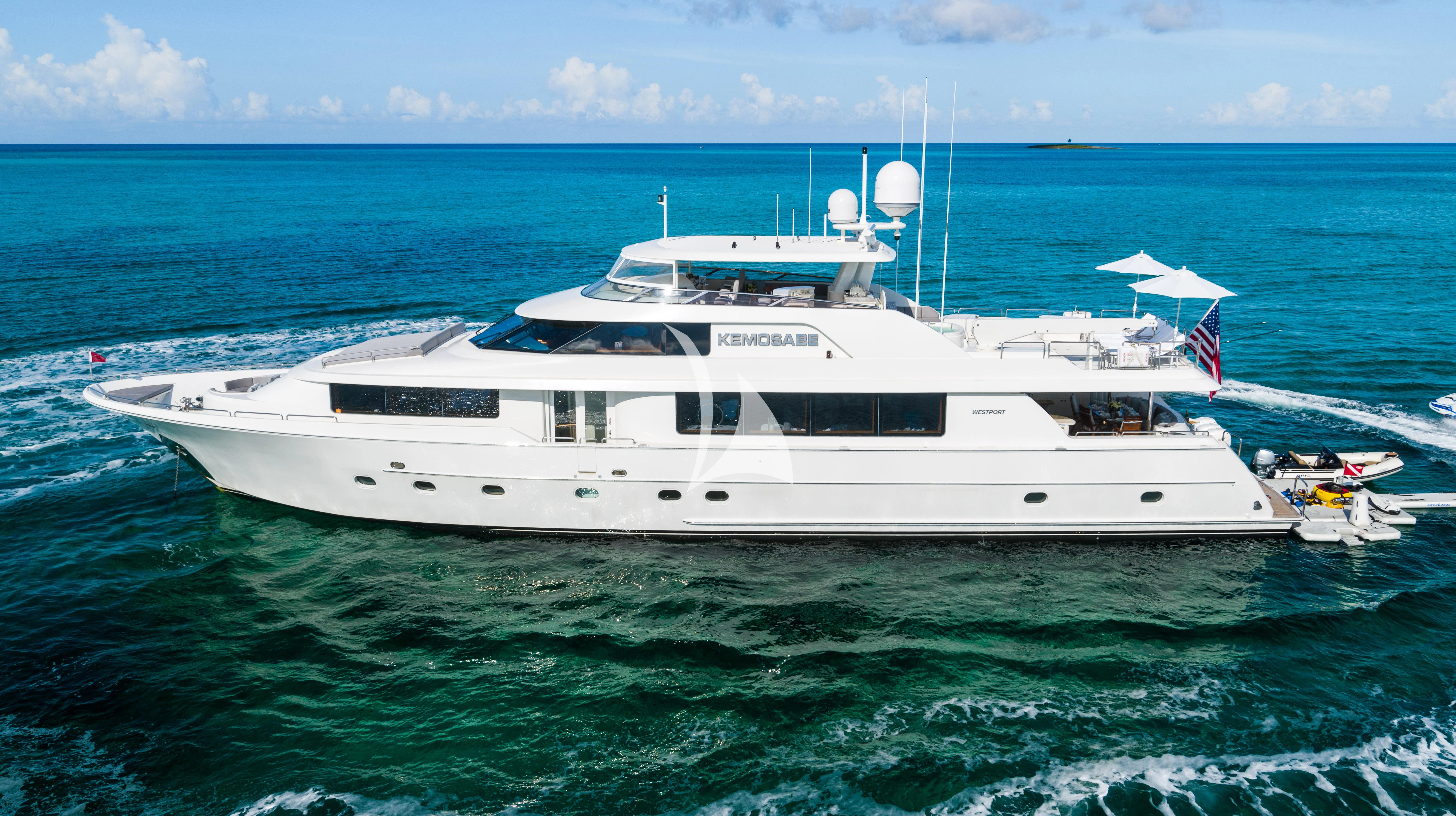 a boat in the water aboard KEMOSABE Yacht for Charter