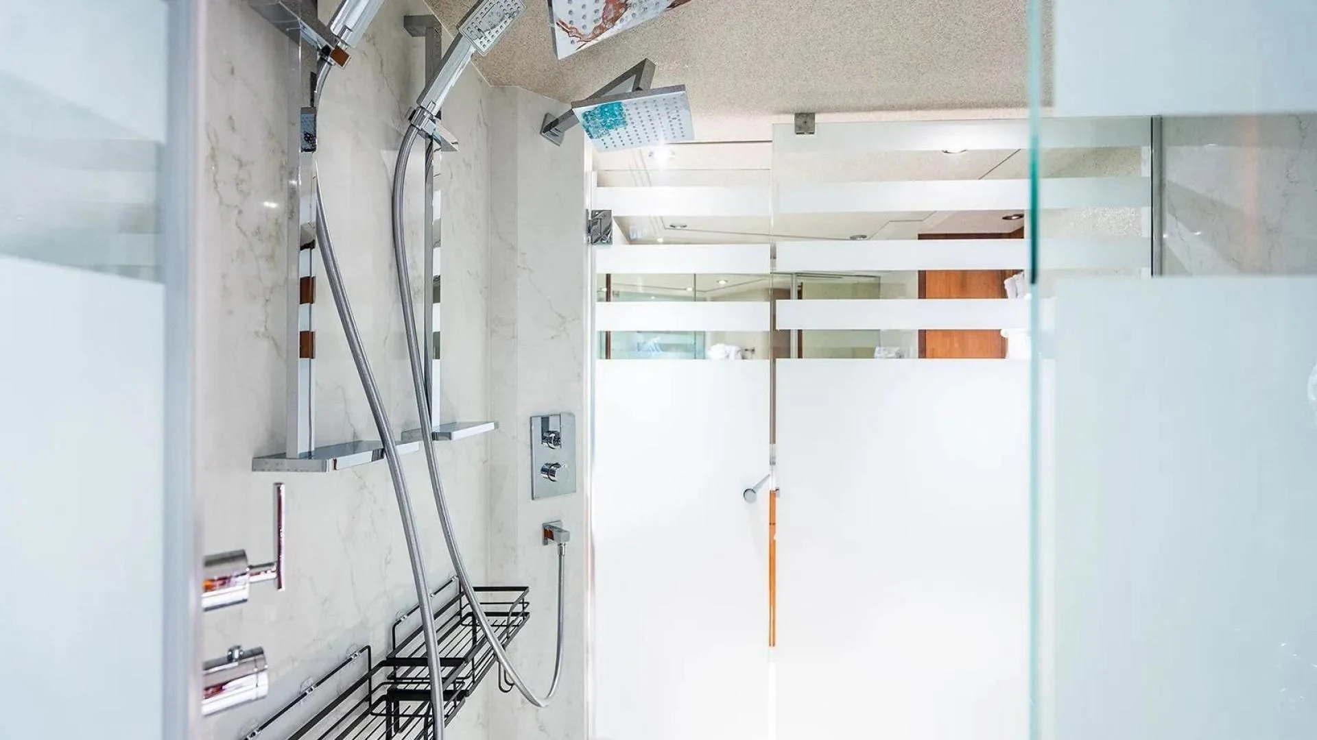 a white room with ladders and ladders aboard KEMOSABE Yacht for Charter