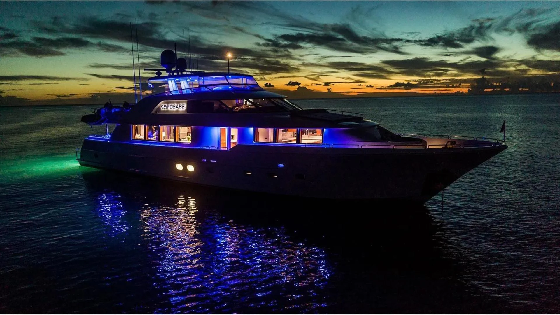 a boat on the water aboard KEMOSABE Yacht for Charter