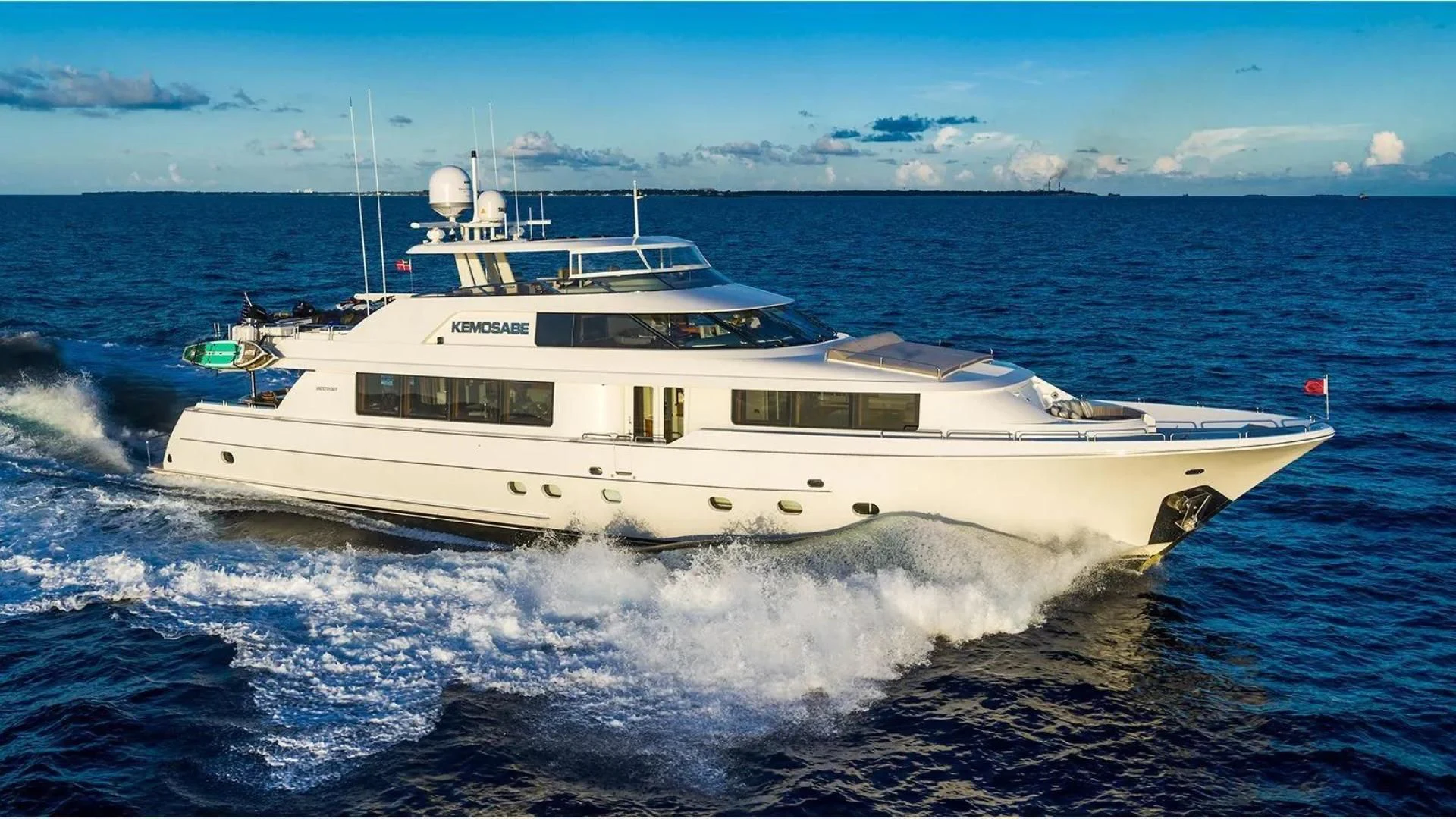 a boat on the water aboard KEMOSABE Yacht for Charter