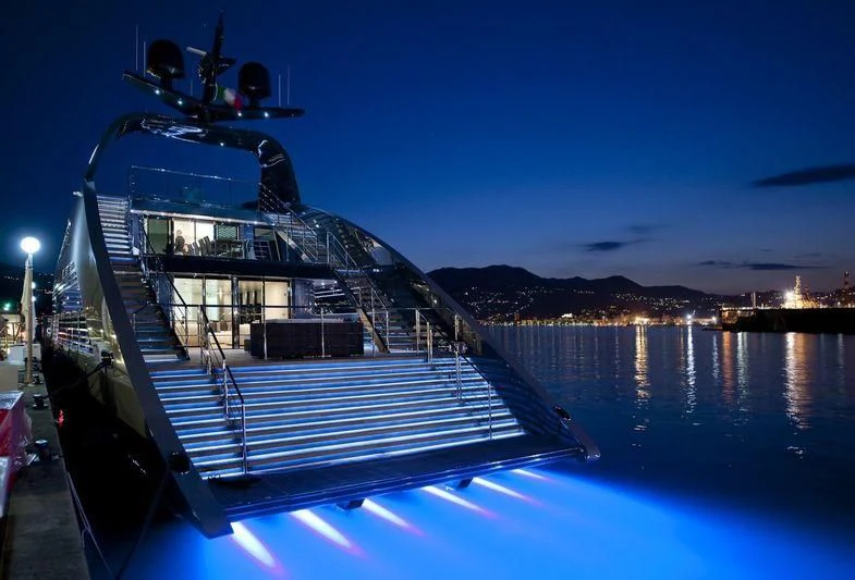 a boat on the water aboard OCEAN SAPPHIRE Yacht for Sale