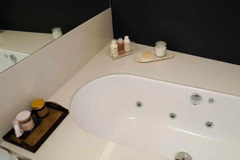 a bathroom sink with a towel rack aboard OCEAN SAPPHIRE Yacht for Sale