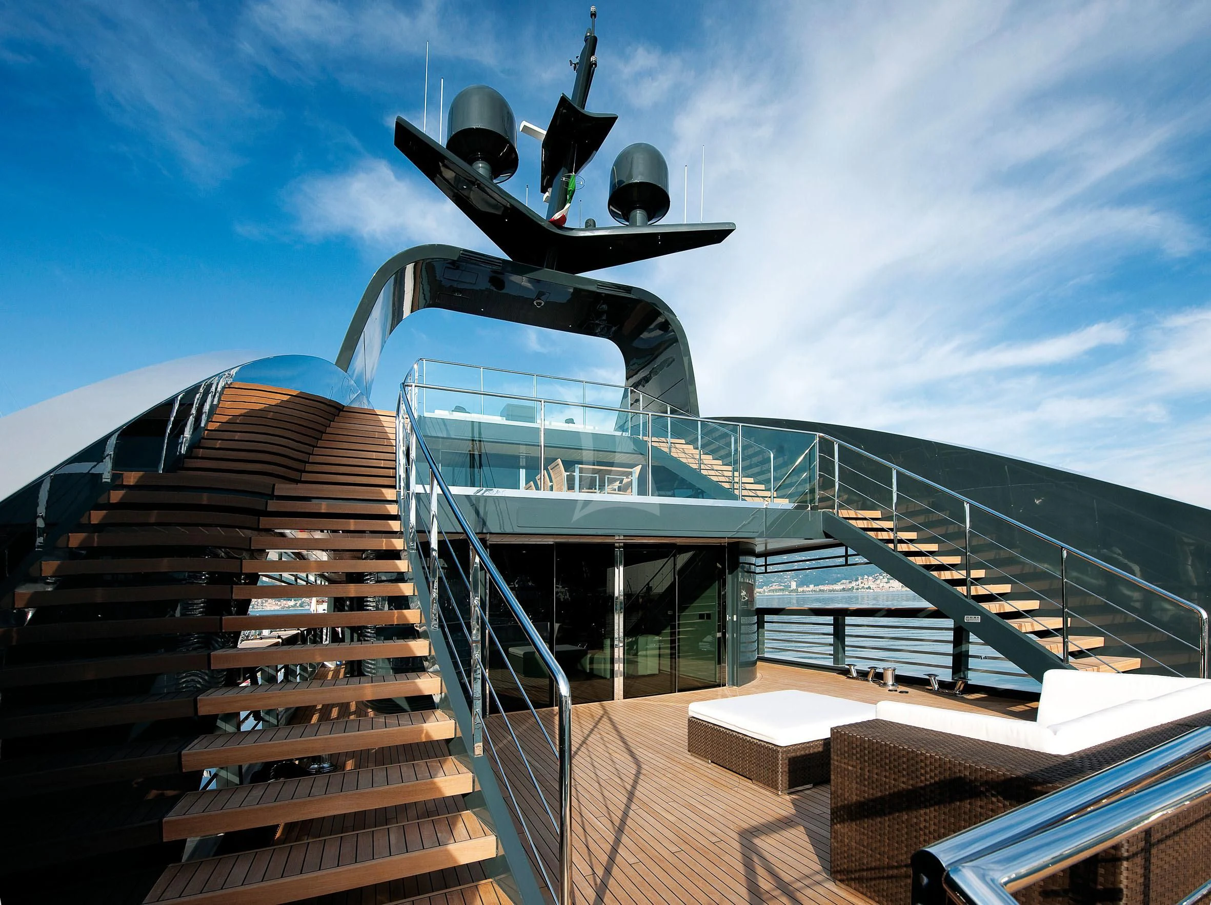 a space shuttle on a ship aboard OCEAN SAPPHIRE Yacht for Sale
