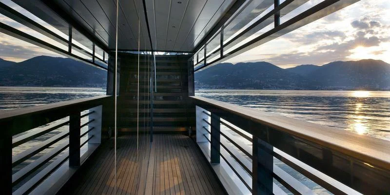a boat on the water aboard OCEAN SAPPHIRE Yacht for Sale