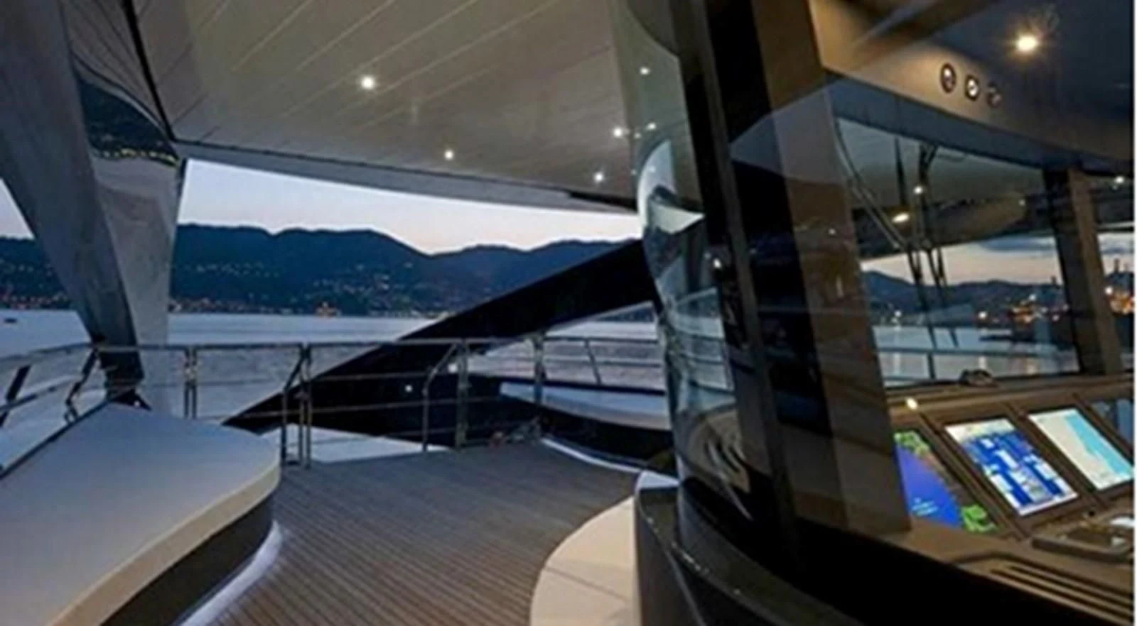 inside of a space ship aboard OCEAN SAPPHIRE Yacht for Sale