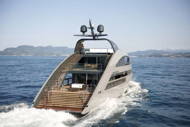 a boat on the water aboard OCEAN SAPPHIRE Yacht for Sale