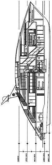 diagram, engineering drawing aboard OCEAN SAPPHIRE Yacht for Sale