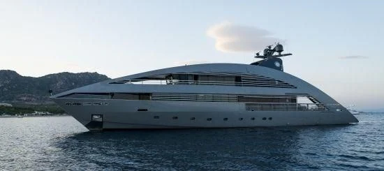 a large boat in the water aboard OCEAN SAPPHIRE Yacht for Sale