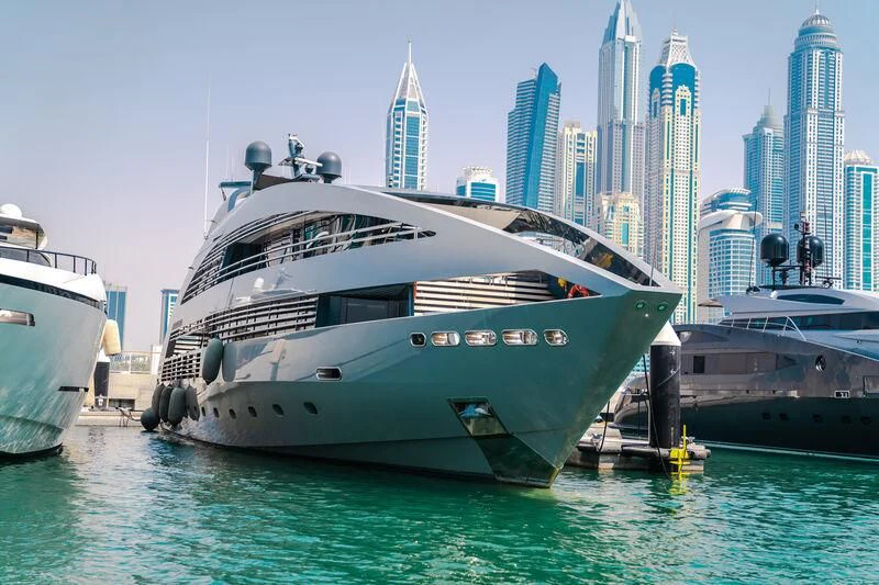 a boat in the water aboard OCEAN SAPPHIRE Yacht for Sale