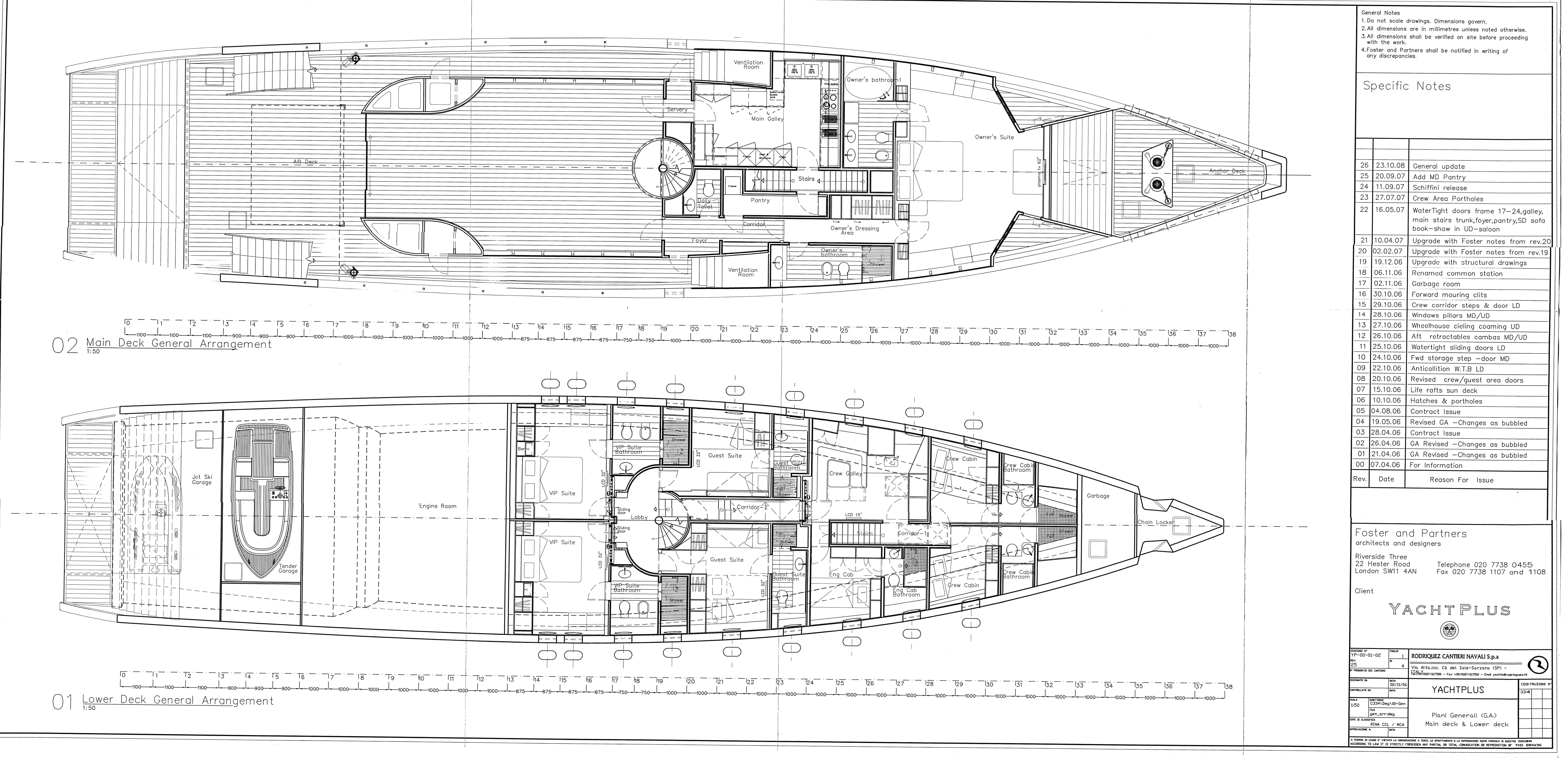 diagram, engineering drawing aboard OCEAN SAPPHIRE Yacht for Sale