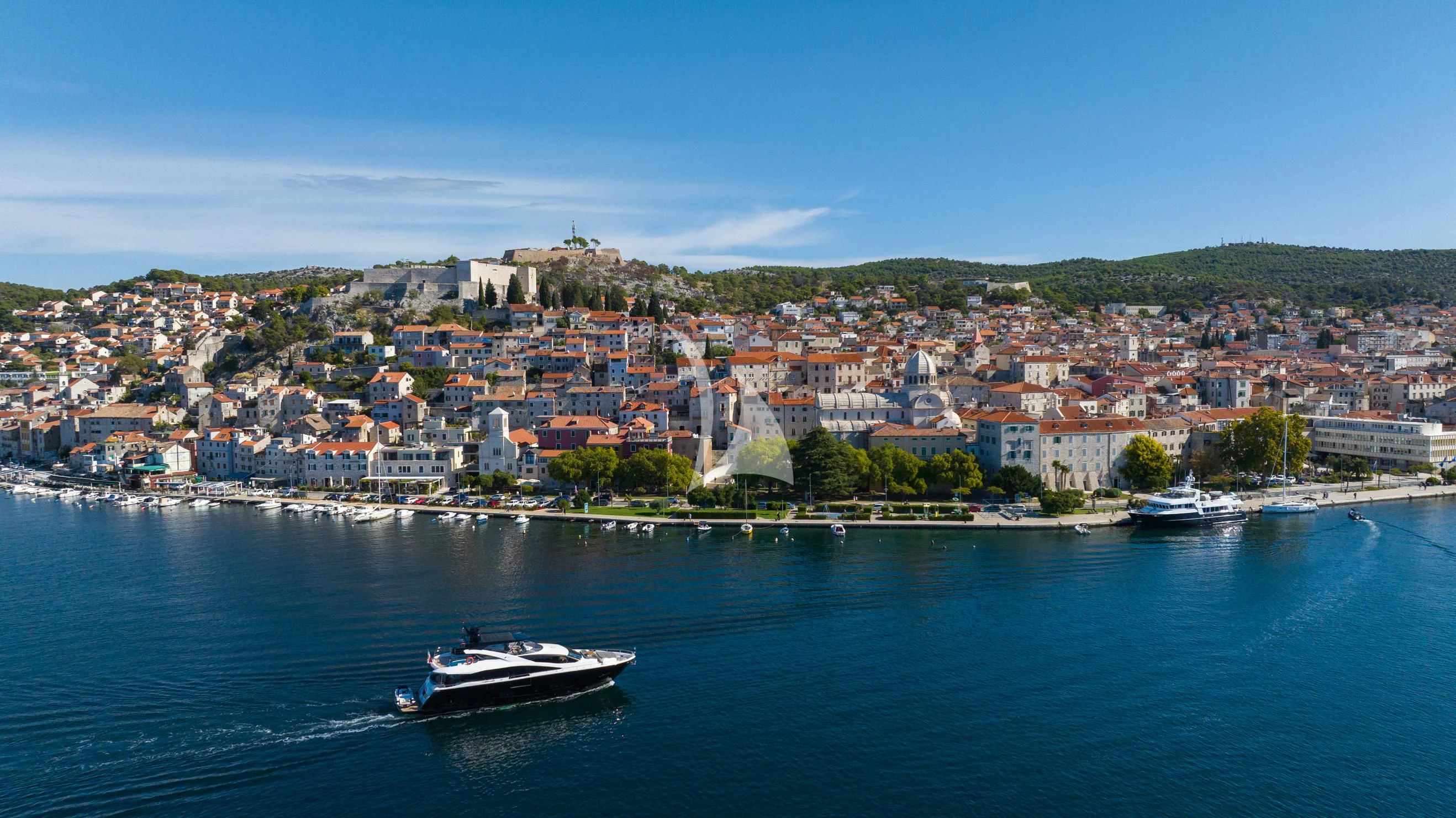 a boat on the water aboard BLACK MAMBA Yacht for Charter