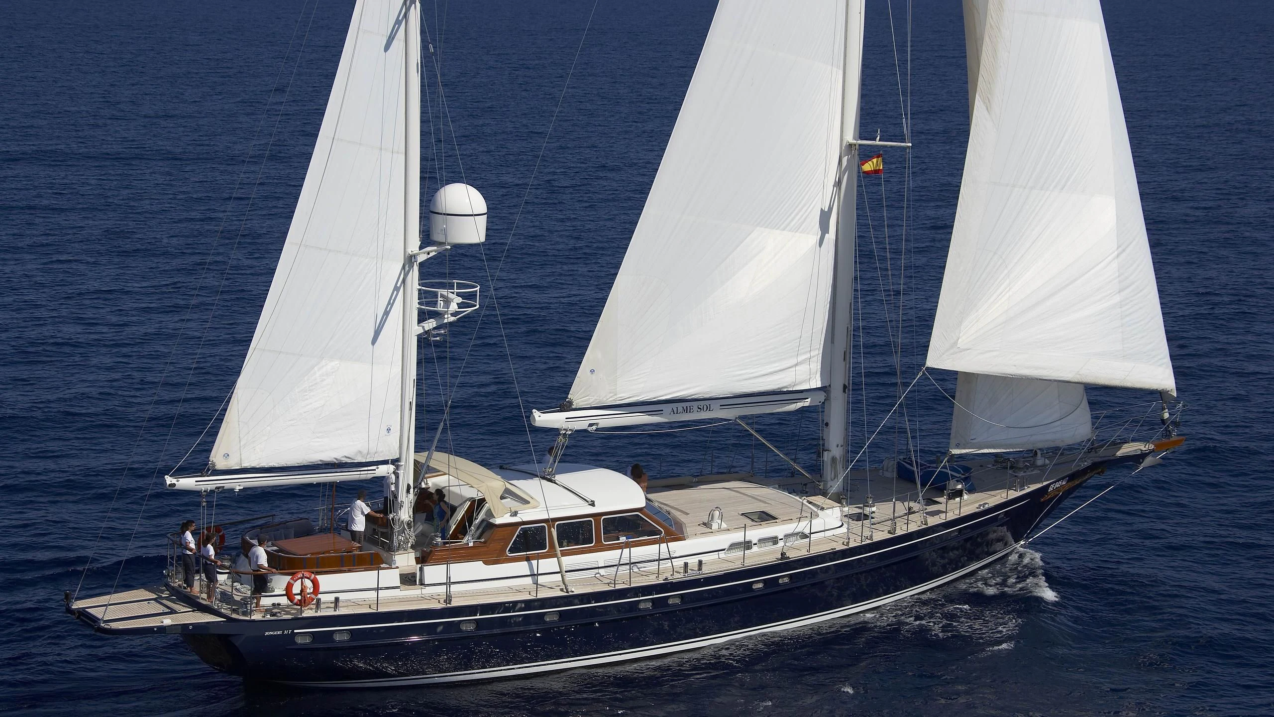 a boat on the water aboard ALME SOL Yacht for Sale