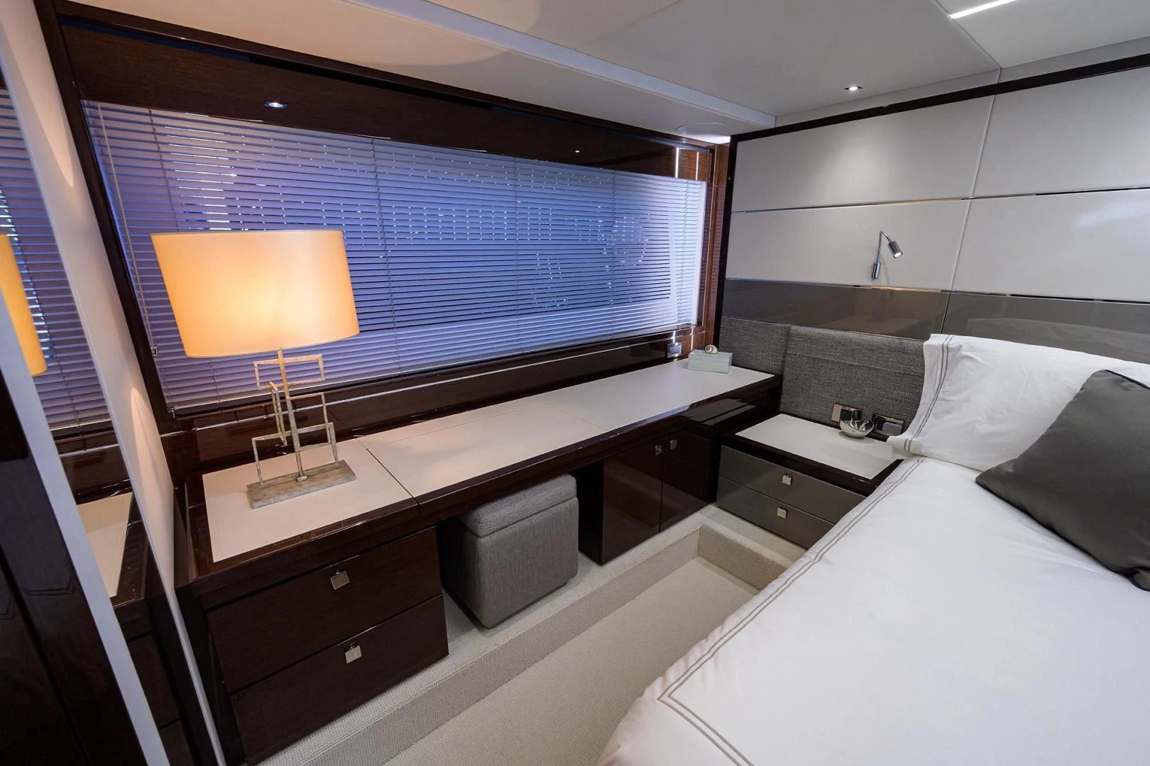 a room with a large screen aboard NIGHT STAR Yacht for Sale