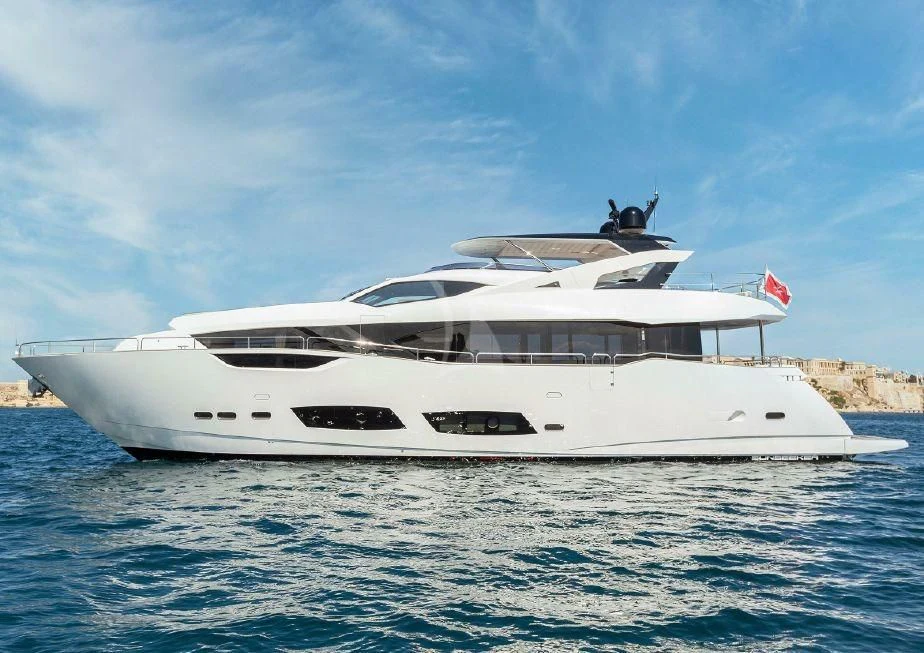 a white yacht in the water aboard MR K IRISTON Yacht for Sale