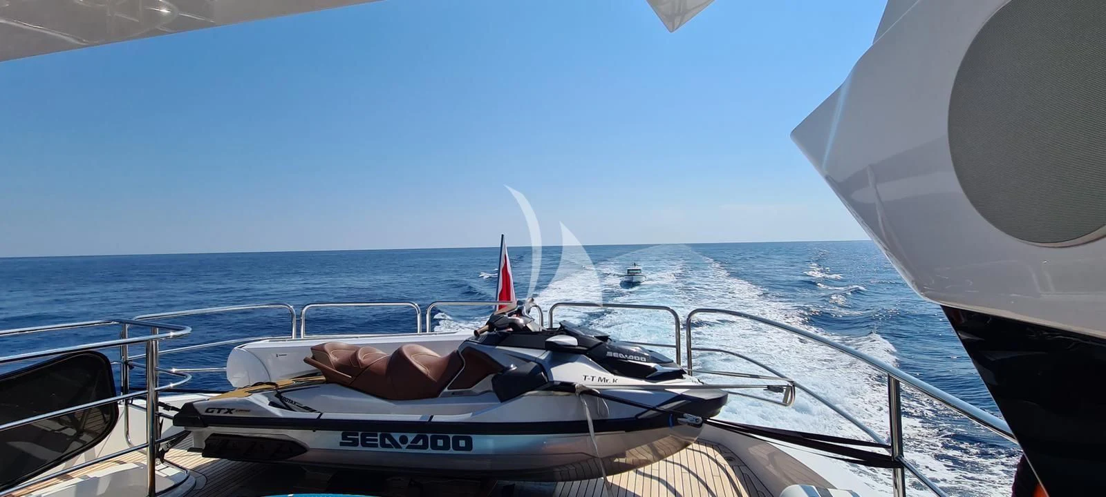 a person on a boat aboard MR K IRISTON Yacht for Sale