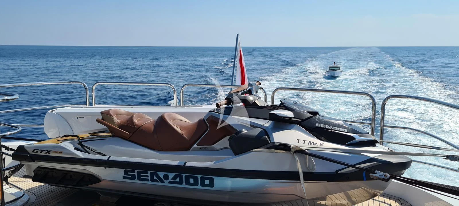 a person lying on a boat aboard MR K IRISTON Yacht for Sale