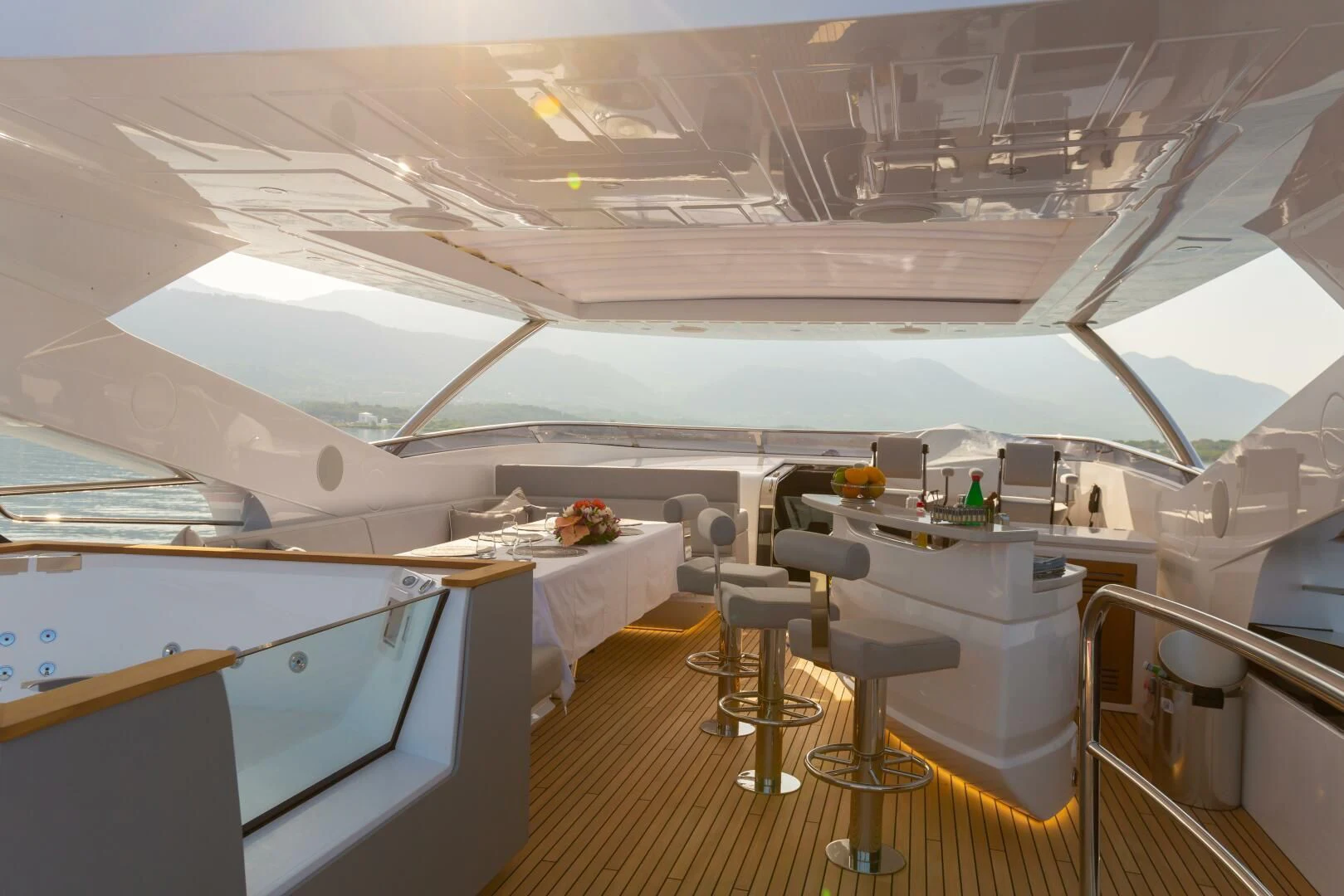 inside of a space ship aboard MR K IRISTON Yacht for Sale
