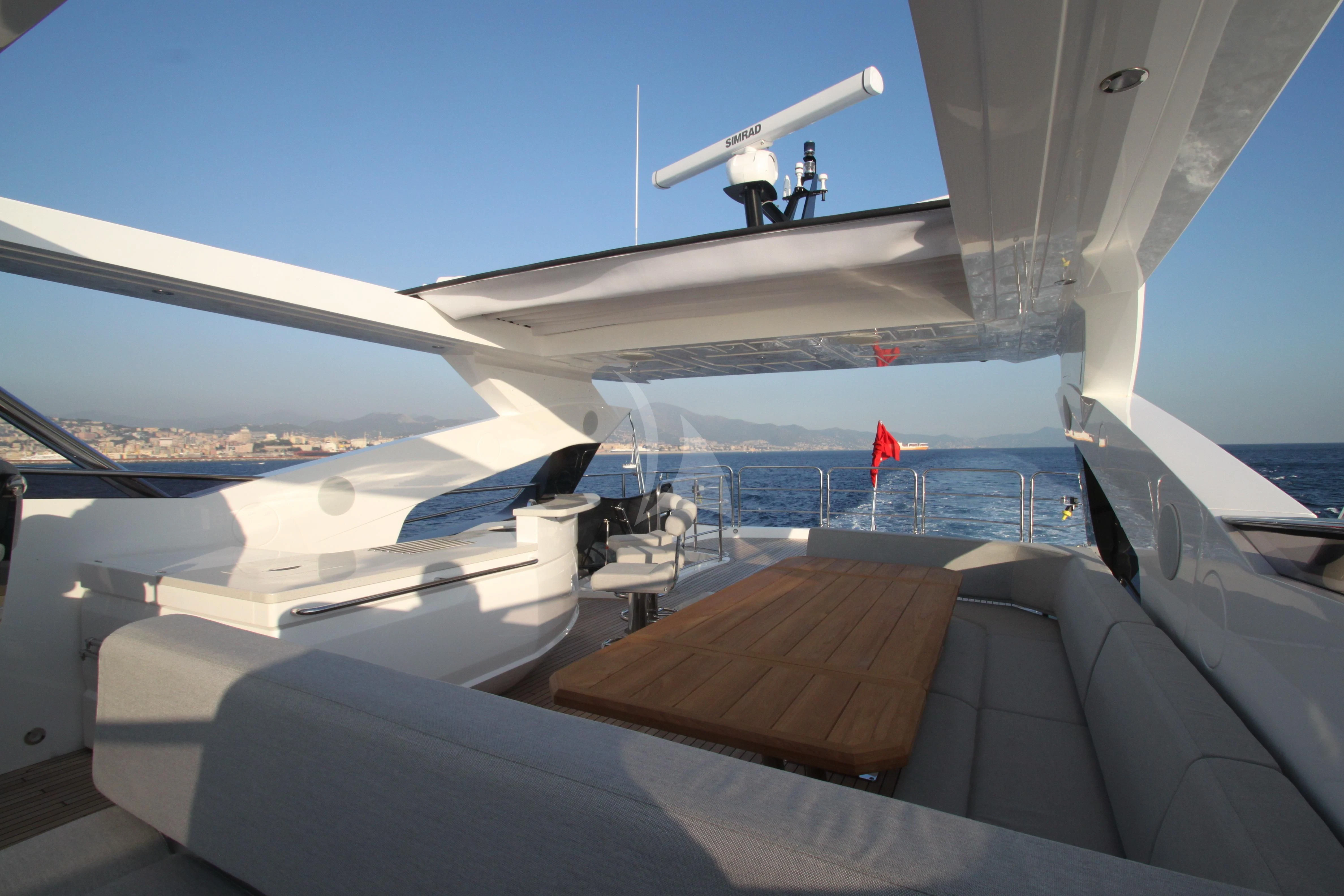 a plane flying over a sea aboard MR K IRISTON Yacht for Sale