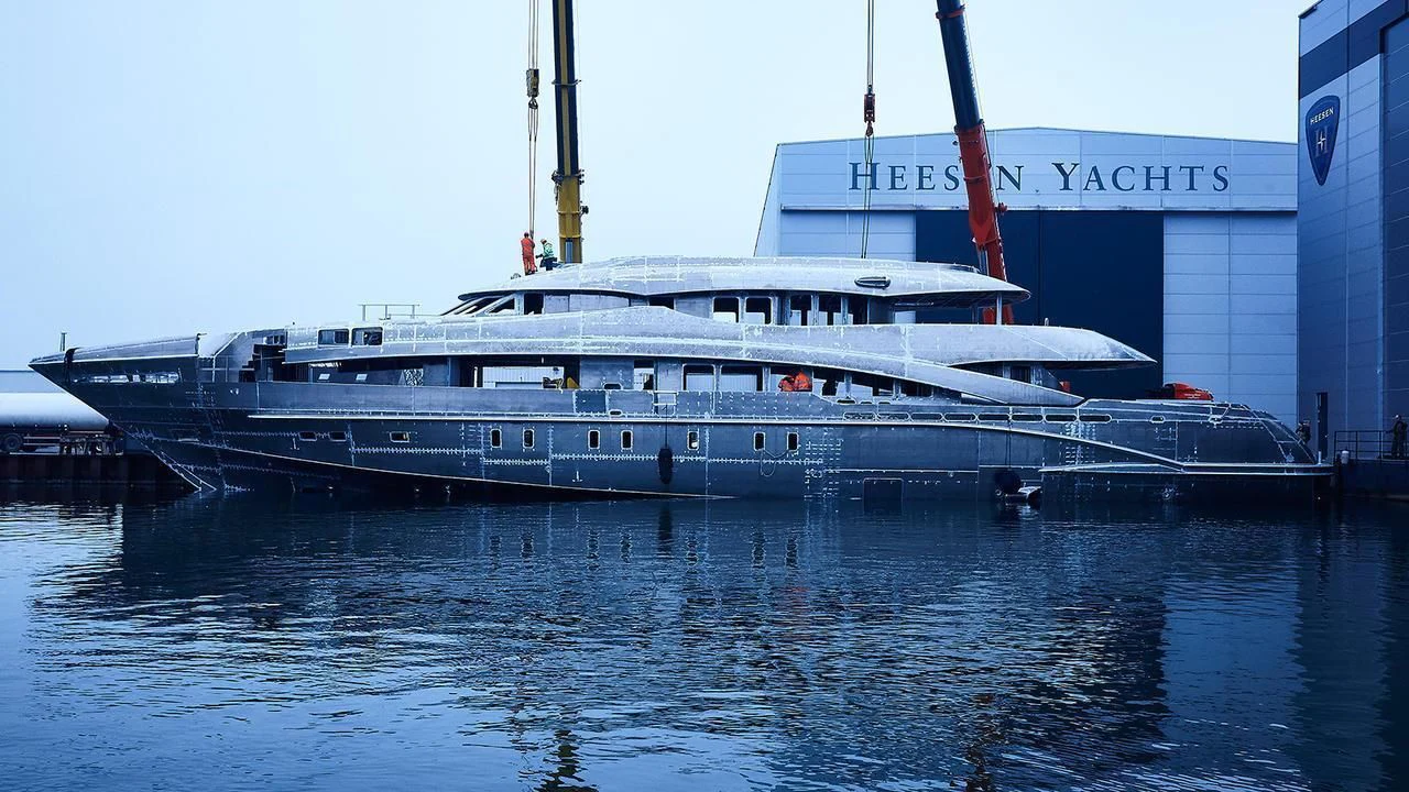 a large white boat aboard DAISY D Yacht for Sale