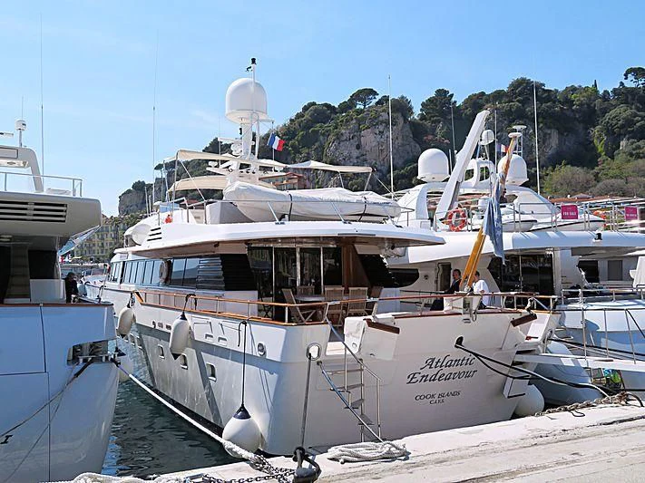 a group of boats docked aboard ATLANTIC ENDEAVOUR Yacht for Charter