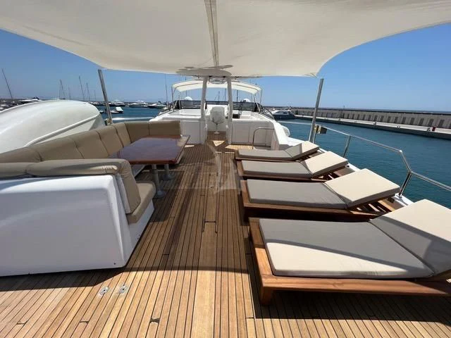 a boat on a deck aboard ATLANTIC ENDEAVOUR Yacht for Charter