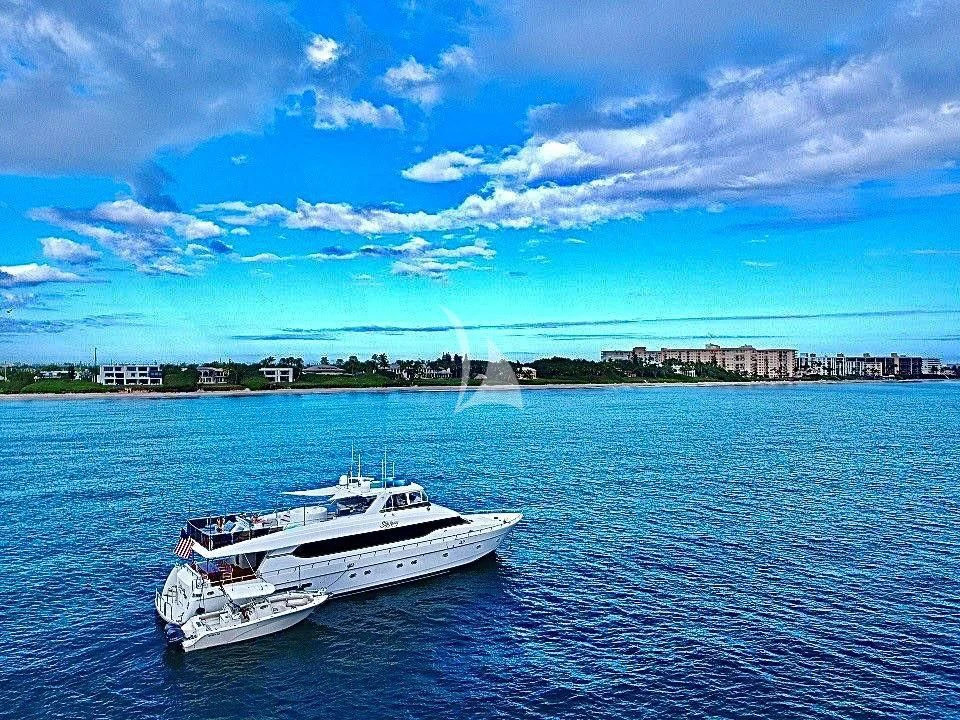 a boat on the water aboard SLIPAWAY Yacht for Sale