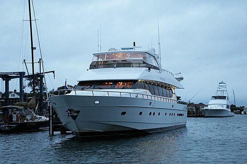 a group of boats in the water aboard SLIPAWAY Yacht for Sale