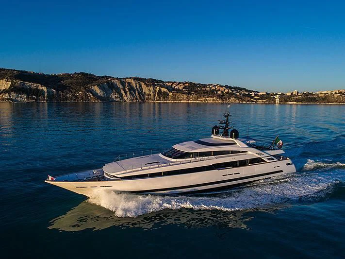 a boat on the water aboard AGORA III Yacht for Sale