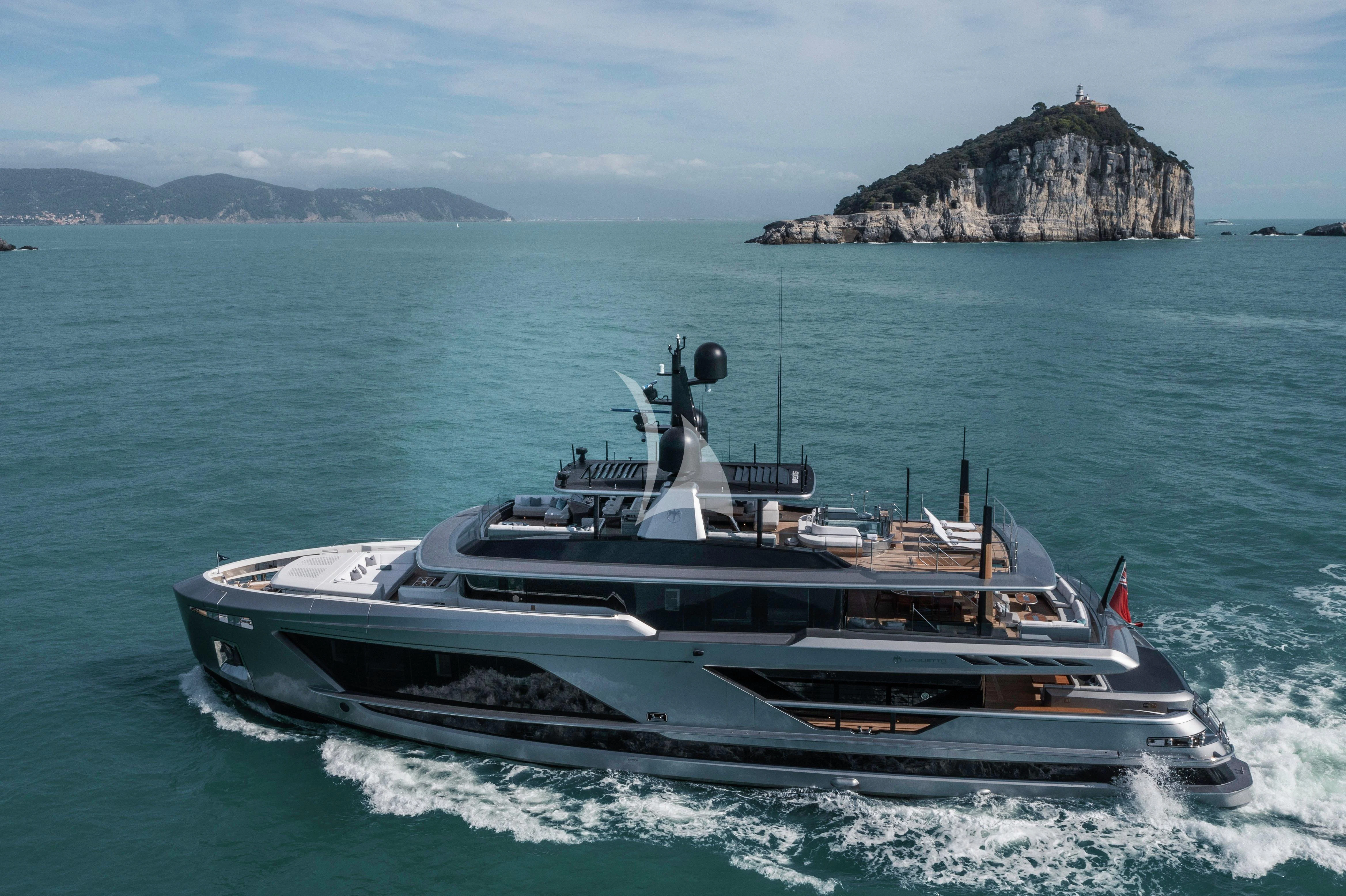 a boat on the water aboard ENTERPRISE Yacht for Charter