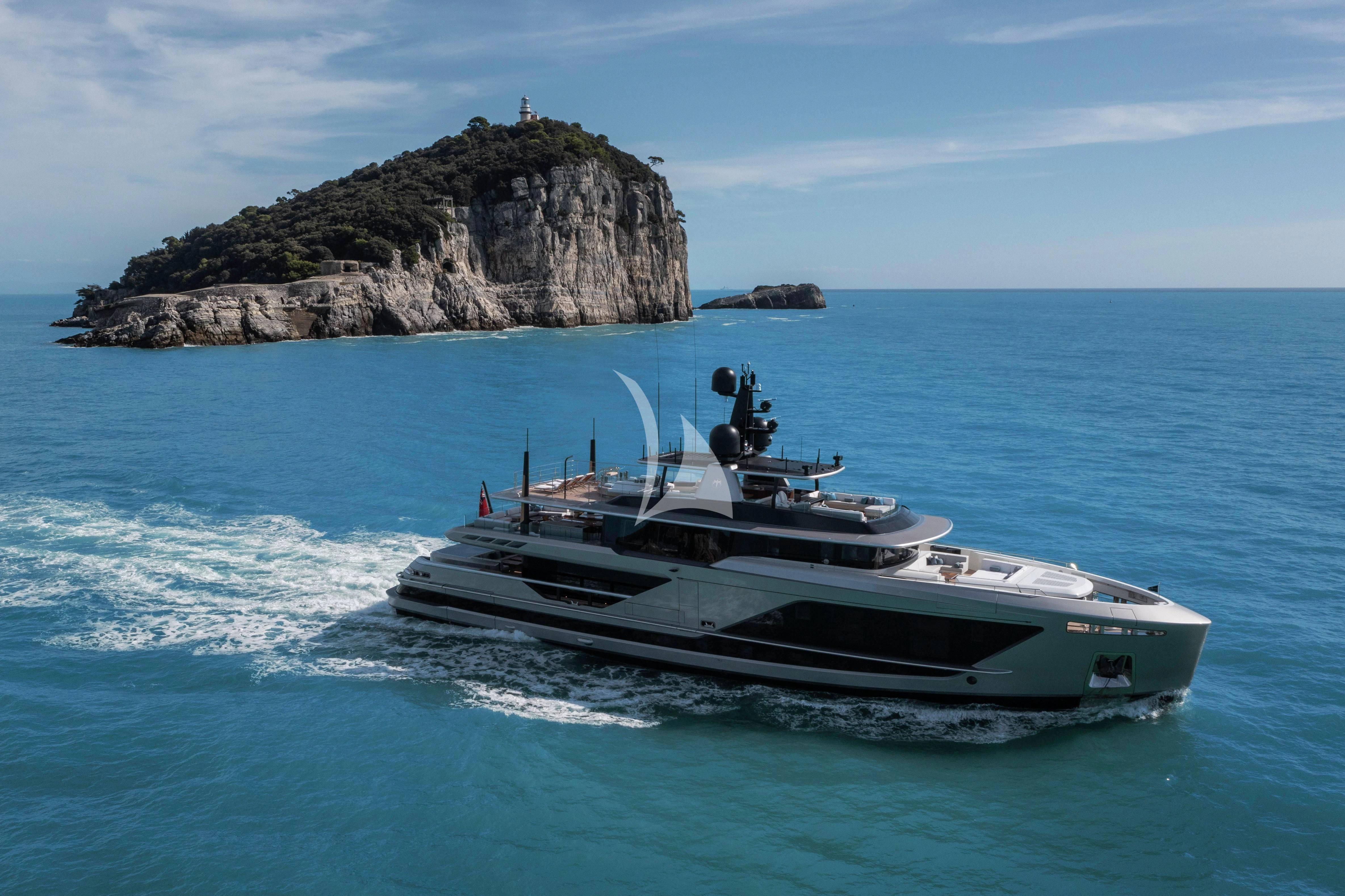 a boat on the water aboard ENTERPRISE Yacht for Charter
