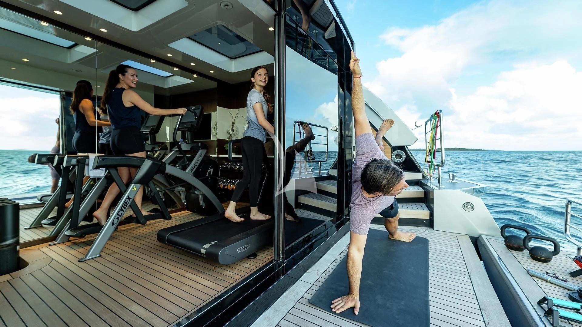 a person on a boat aboard ENTERPRISE Yacht for Charter