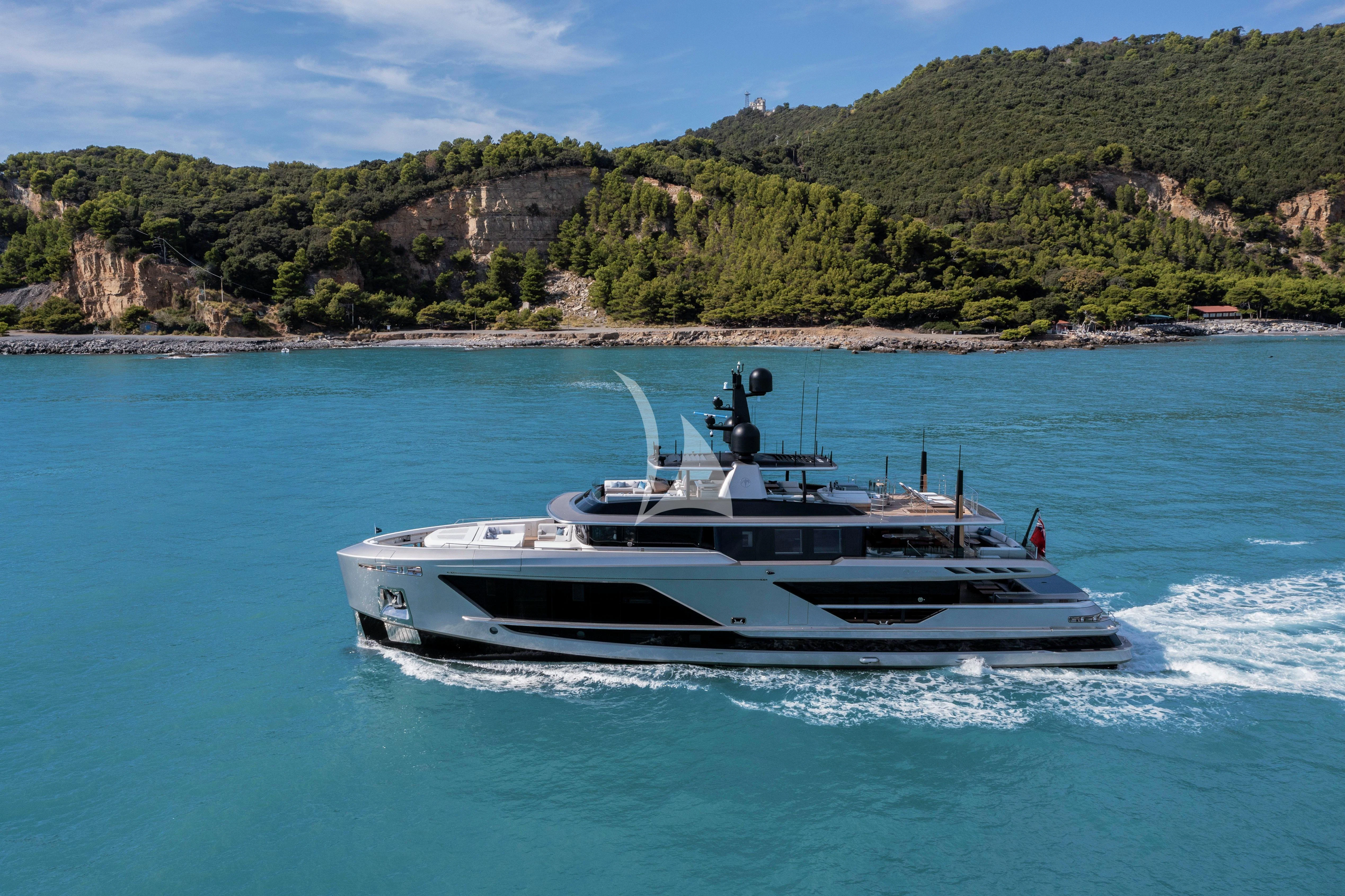 a boat on the water aboard ENTERPRISE Yacht for Charter