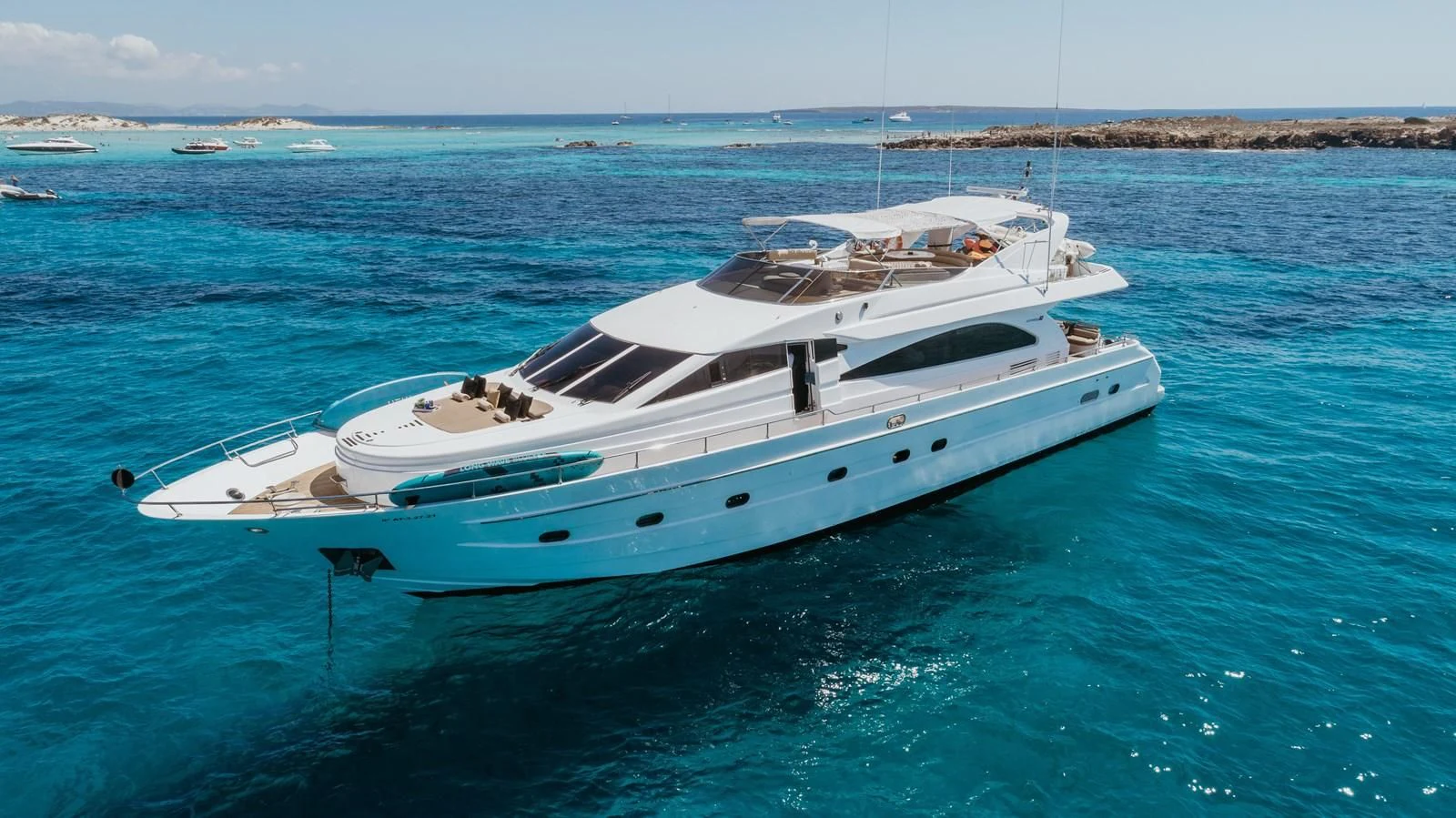 a white yacht in the water aboard NEPHENTA PRIMERO Yacht for Sale