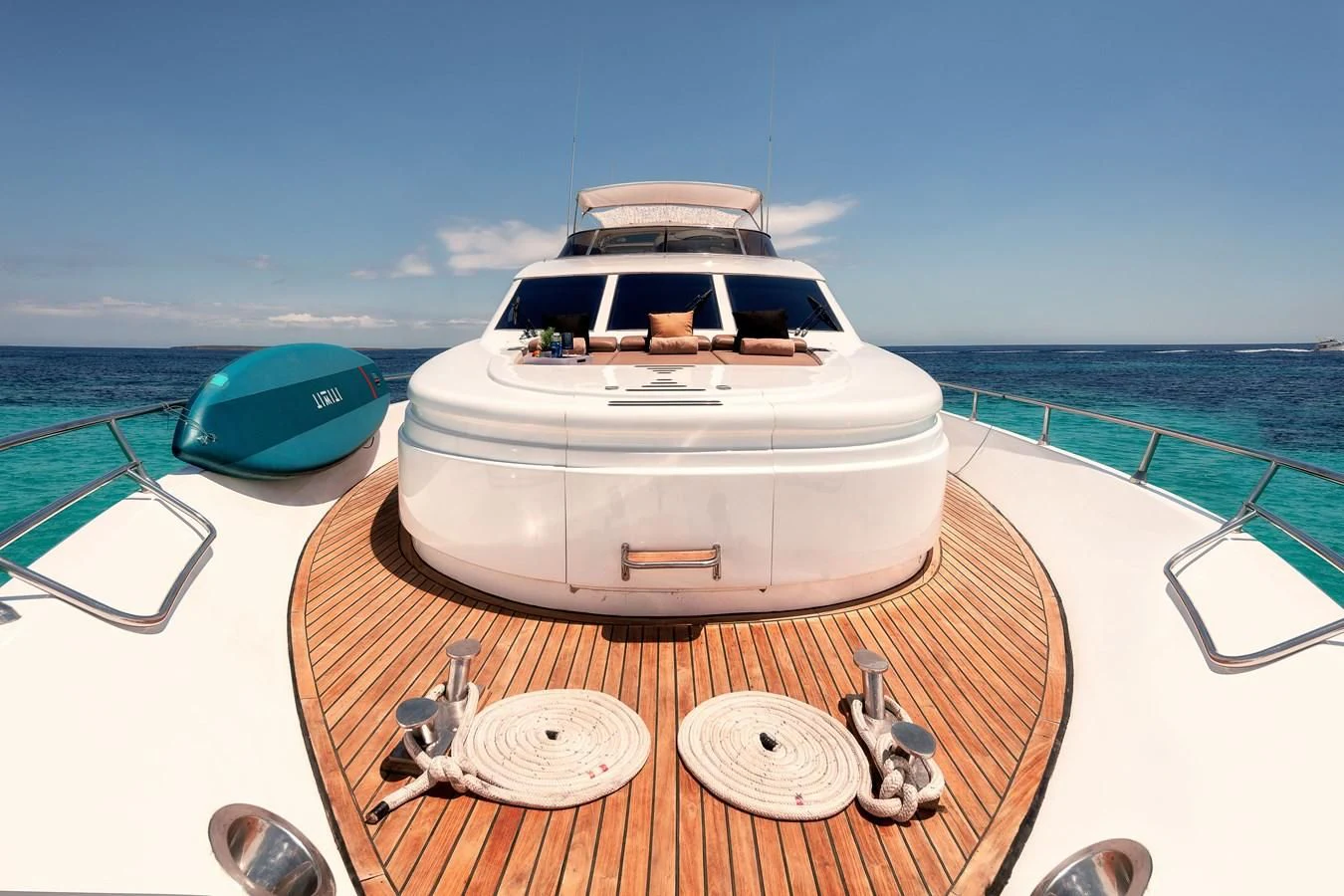 a boat on a deck aboard NEPHENTA PRIMERO Yacht for Sale
