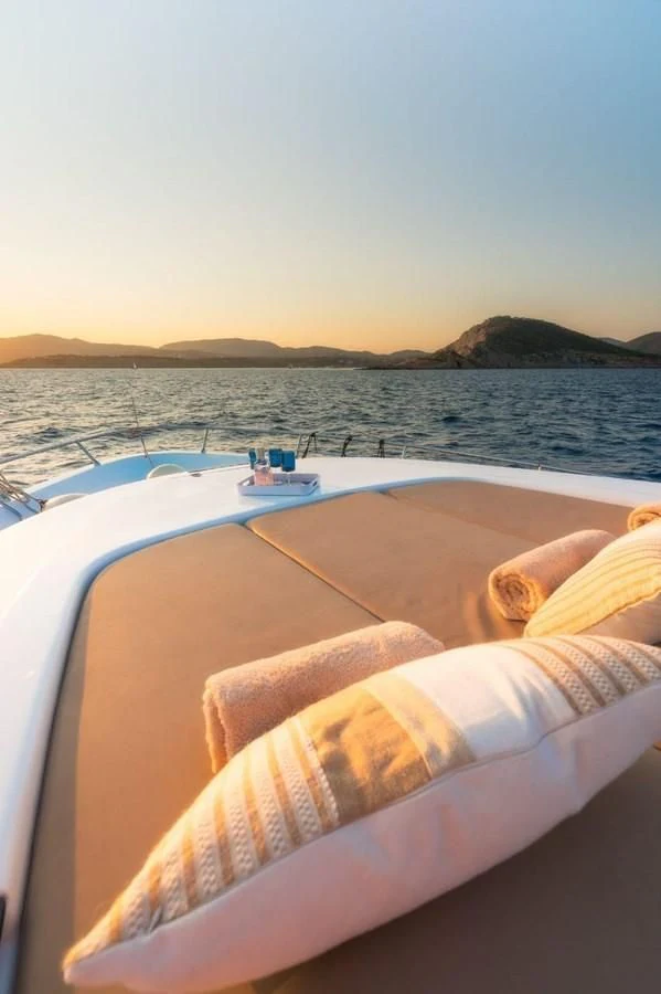 a person lying on a boat aboard NEPHENTA PRIMERO Yacht for Sale