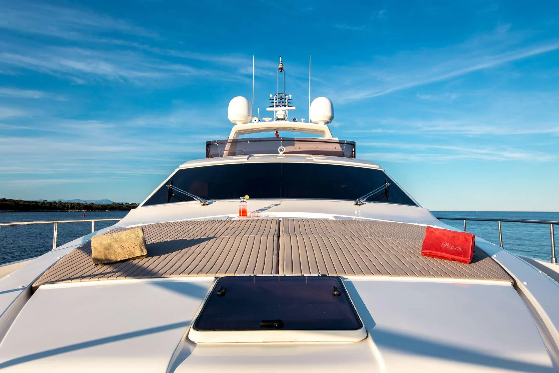 a boat on a body of water aboard PIOLA Yacht for Sale